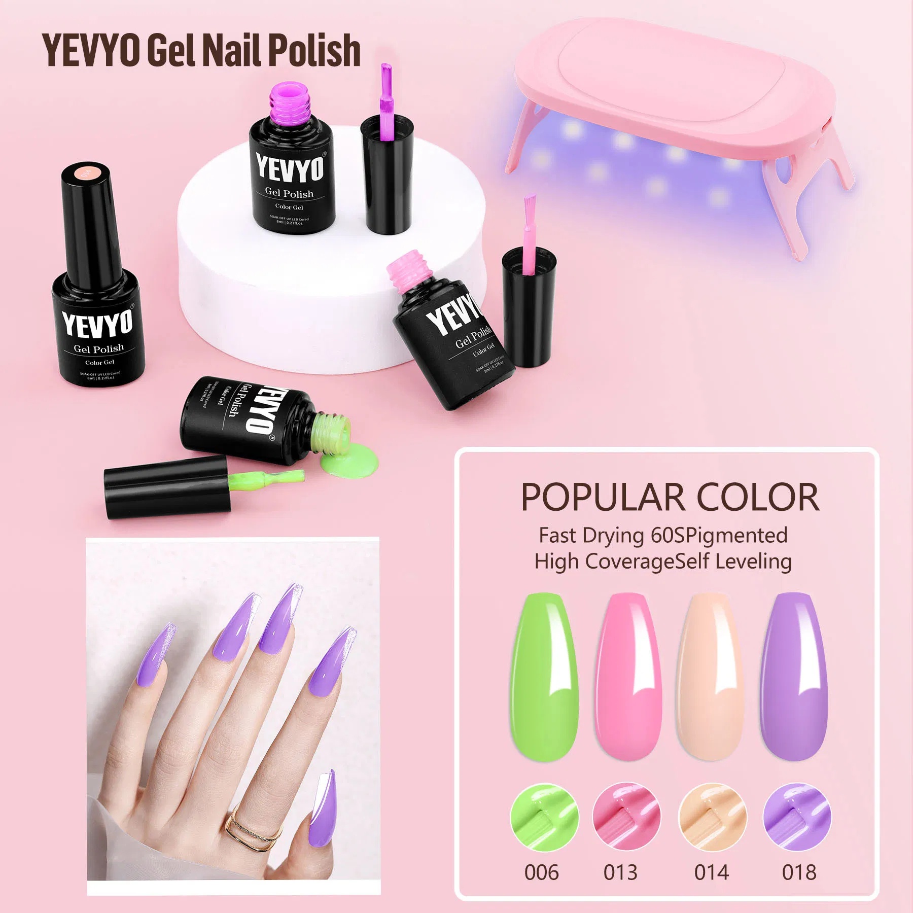 Acrylic Nail Kit With Drill, 4 Colors Gel Polish And UV Light Nail Kit, Birthday Gifts For Women, Valentines Day Gifts For Girl, Professional Nails Kit Acrylic Set With Everything For Beginners - Image 4