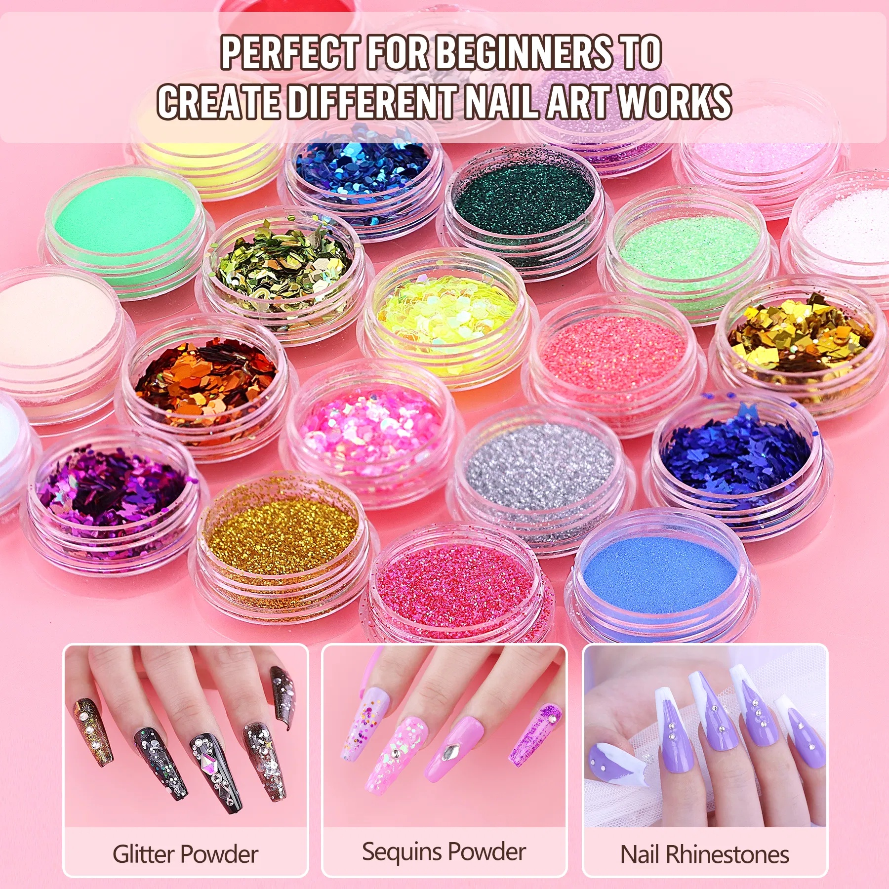 Acrylic Nail Kit With Drill, 4 Colors Gel Polish And UV Light Nail Kit, Birthday Gifts For Women, Valentines Day Gifts For Girl, Professional Nails Kit Acrylic Set With Everything For Beginners - Image 3
